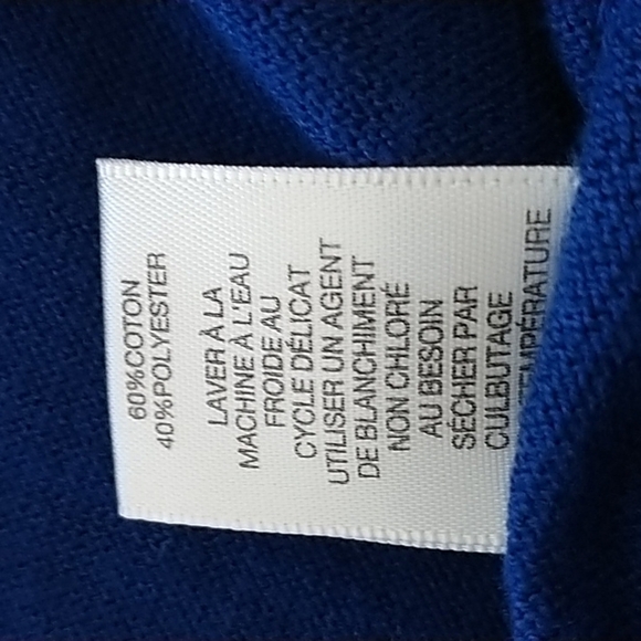 Lord & Taylor Cobalt Blue Open Front Cardigan Duster Sweater XL - Picture 8 of 11